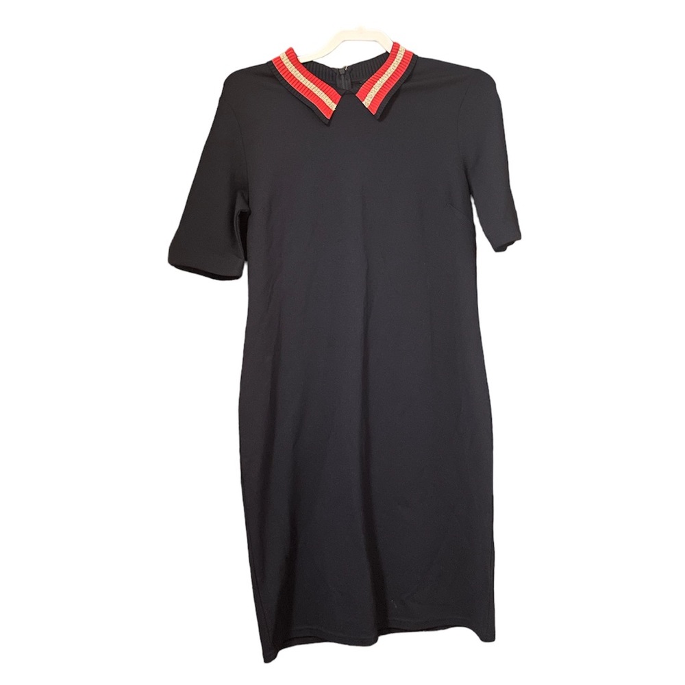 Lauren Ralph Lauren Black Dress with Red Collar